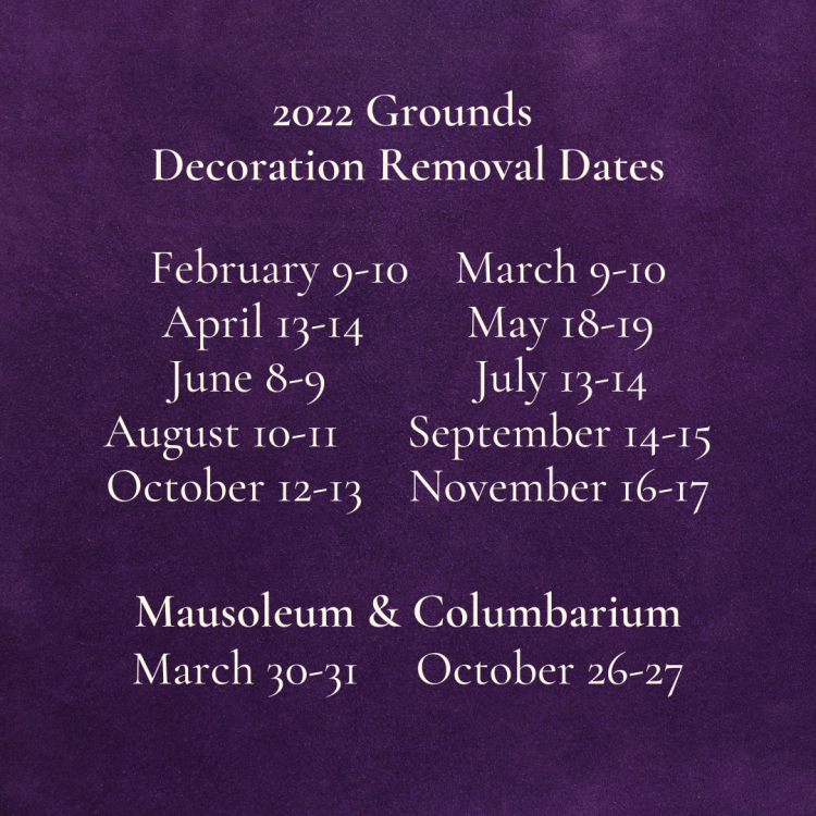Decoration Removal Dates