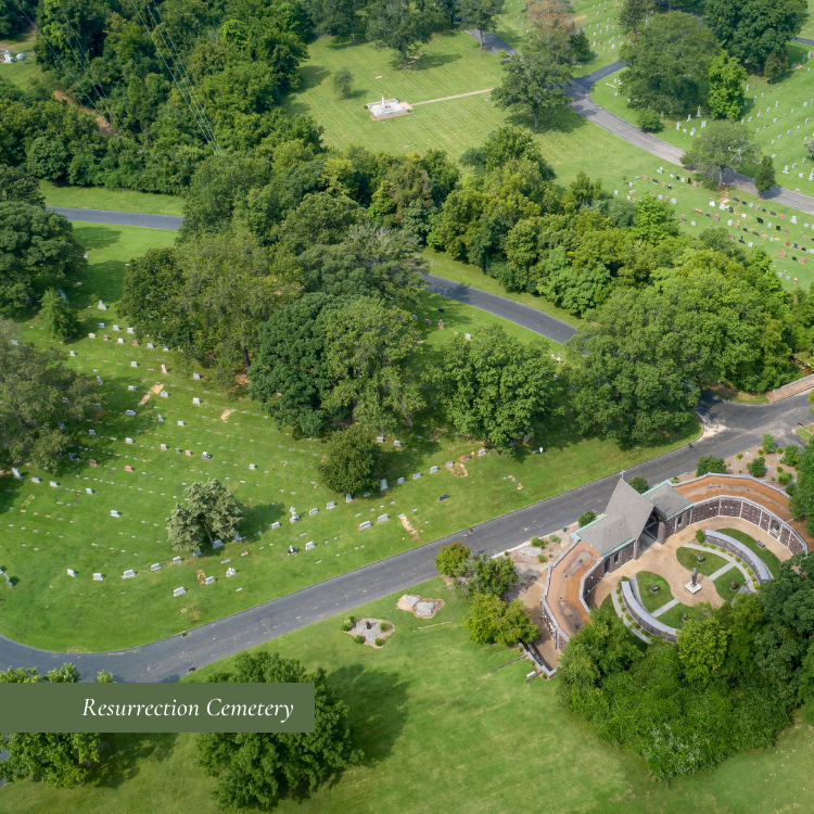 Arial Shot of Resurection Cemetery 